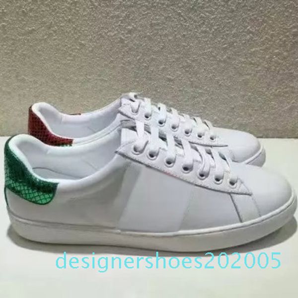 

новое прибытие мода мужчины женщины повседневная обувь роскошная кроссовки лучшие качества из натуральной кожи bee / тигр вышитые партия обу, Black