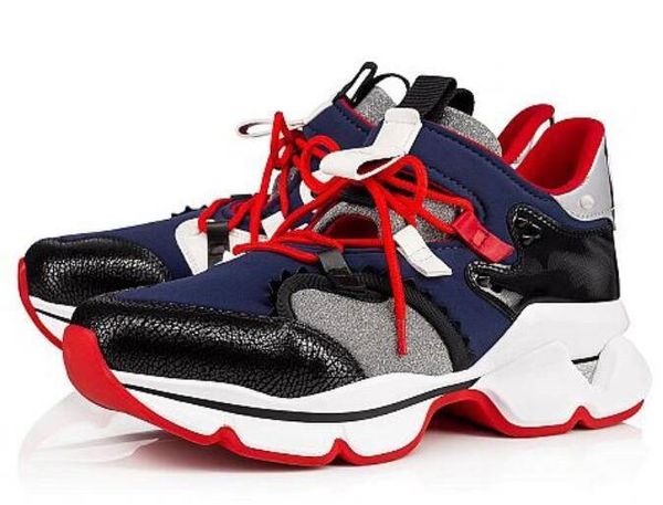 

gift men hoe red bottom neaker loubikick flat genuine leather piked hoe mid port hoe flat kate outdoor trainer