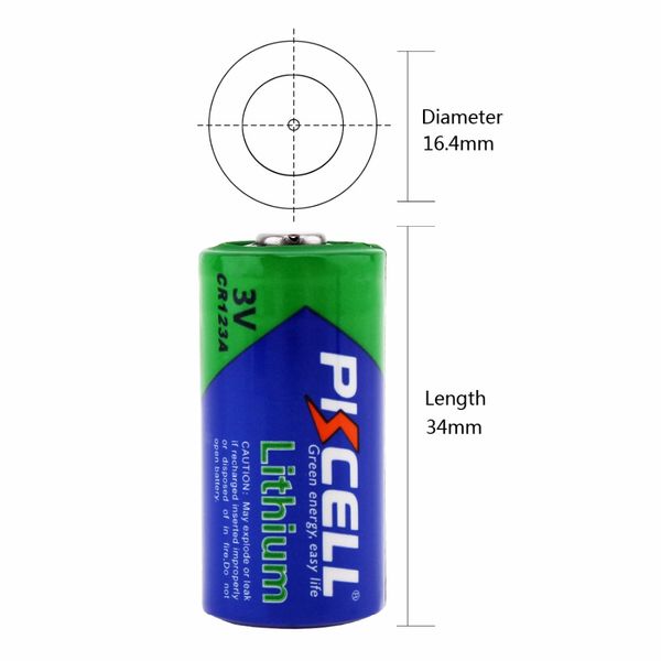 12pcs pkcell 3v battery cr123a cr123 123a cr17345 kl23a vl123a dl123a 5018lc el123ap li-mno2 lithium batteries led flashlight