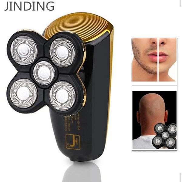 

usb rechargeable shaver men head polish hair trimmer razor five blade electric washable face care 3d floating shaving m