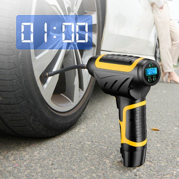 

1 set car tire air pump handheld wireless air pump with light digital display car portable auto parts