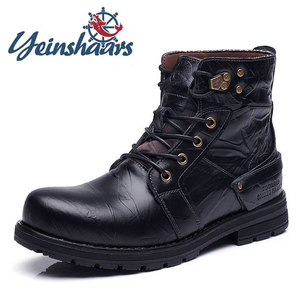 

mens shoes casual desert boots vintage outdoor shoes culture rookie mens classic dr motorcycle office jeans boots botas hombre, Black