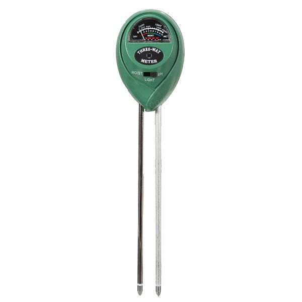 

3 in 1 ph garden soil tester lcd temperature moisture sunlight meter round