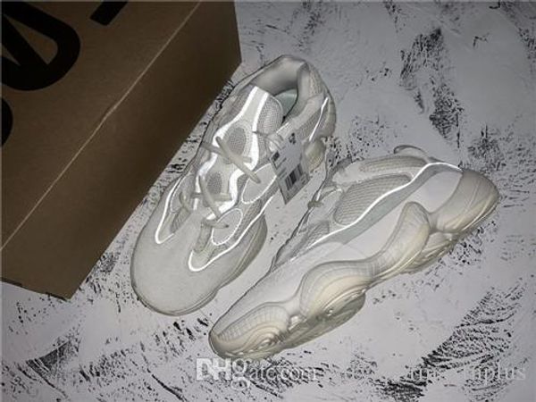 

2019 new arrival kanye west 500 bone white men running shoes designer shoes super moon yellow blush desert rat 500 sport sneakers