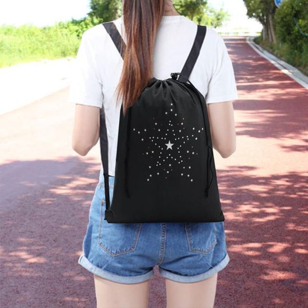 

drawstring backpack bag sports shoe dance bag schoolbag storage backpack worek plecak sznurek #y2