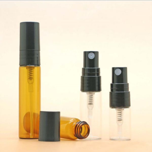 

2ml 3ml 5ml mini perfume glass bottle empty refillable spray bottle small parfume atomizer perfume sample vials in stocks