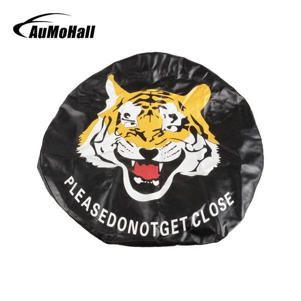 

aumohall tiger pattern car wheel cover pvc spare tire covers tyre accessories for 14''/15''/16''/17'&#039