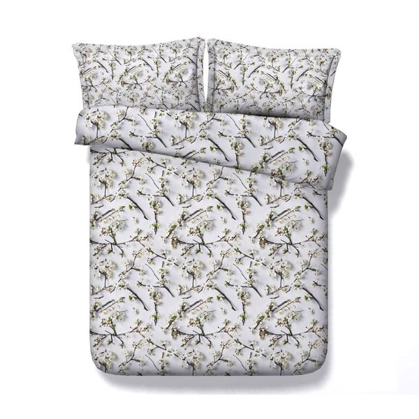 2020 Flowers Comforter Quilt Cover With Zipper Closure Love Black