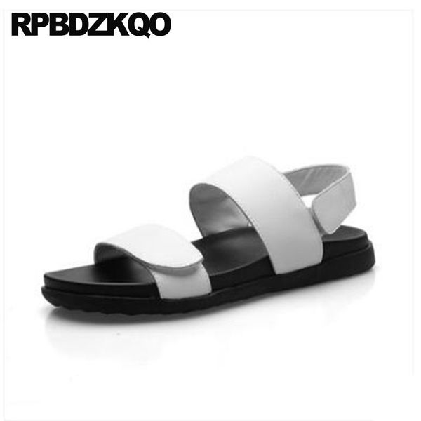 

sneakers soft waterproof outdoor strap shoes men sandals leather summer 2018 runway casual water white fashion italian black
