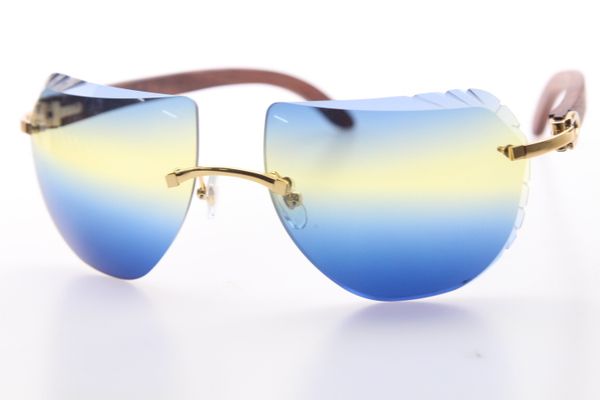 

оптовая новый оптический деревянный конструктор rimless солнцезащитные очки new 8200763 gold wood rimless солнцезащитные очки hot unisex pil, White;black