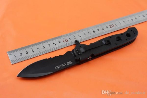 M21-14SFG Coltello pieghevole tattico 8Cr13mov titanizzare Lama Maniglia nera G10 con scatola originale per campeggio di caccia EDC