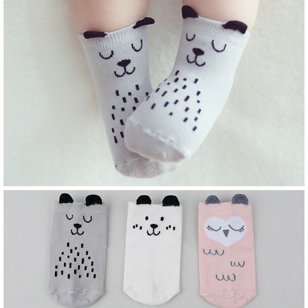 

cottonborn socks cartoon baby socks no-slip infant socks, Pink;yellow