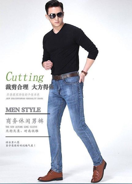 

mens jeans casual denim pants trousers m76*5771sanxun7, Black;white