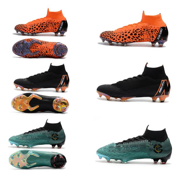 

новые mercurial superfly superflyx kj vi xii 360 elite ronaldo 6 12 cr7 fg водонепроницаемый высокие мужские женщины мальчики футбольные бут