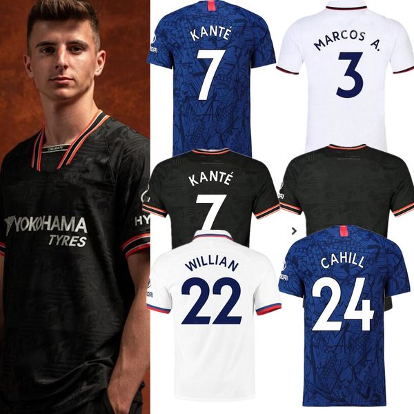 

3xl 4xl plus size kante lampard odoi jorginho pulisic soccer jersey 2019 2020 giroud camiseta de football shirt 18 19 20 maillot camisetas, Black;yellow