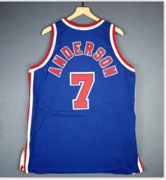 

men youth women vintage kenny anderson vintage jersey college basketball jersey size s-5xl or custom any name or number jersey, Black