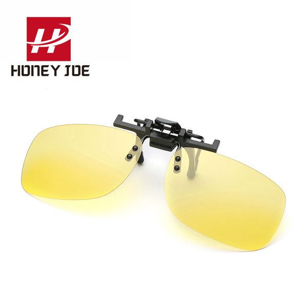 

polarized vintage clip on flip up sunglasses men women night vision yellow lens for myopia glasses driving eyewear sun glasses