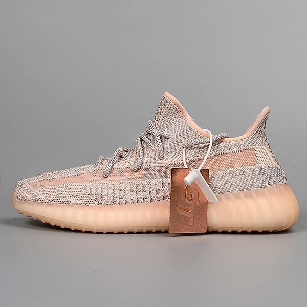 

2020 new v2 mens designer sneakers kanye west antlia synth lundmark gid glow form zebra cream trainers designer shoes mens shoes size 13, Black