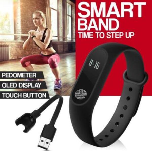 

new m2 smart wristband bluetooth m2 heart rate monitor fitness tracker smart band bracelet watch sleep dhl shipping