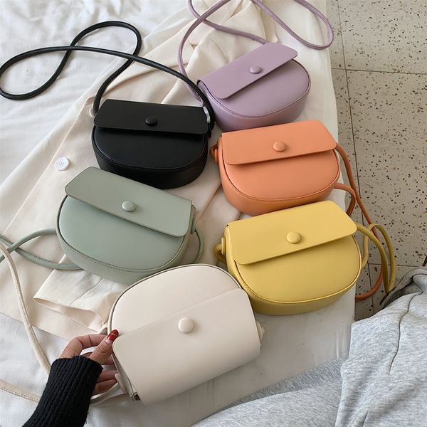 

2020 new shoulder bag women's casual fashion korean version retro semi-circular piggy bag ladies
