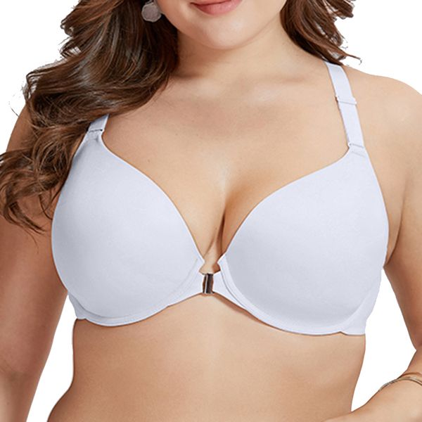 

гладкая бесшовные женская racerback передняя закрытие бюстгальтер пена полное покрытие косточках плюс размер белье для женщины 32 ~ 44 a b c, Red;black