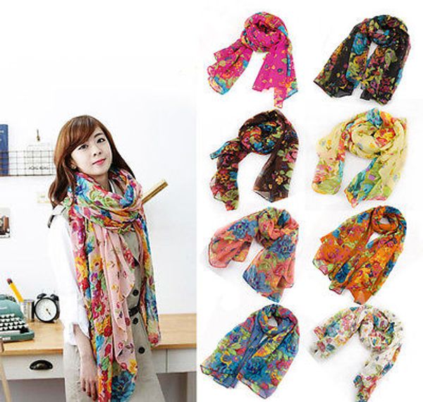 

fashion large long womens ladys girls scarf wrap shawl multi color ing, Blue;gray