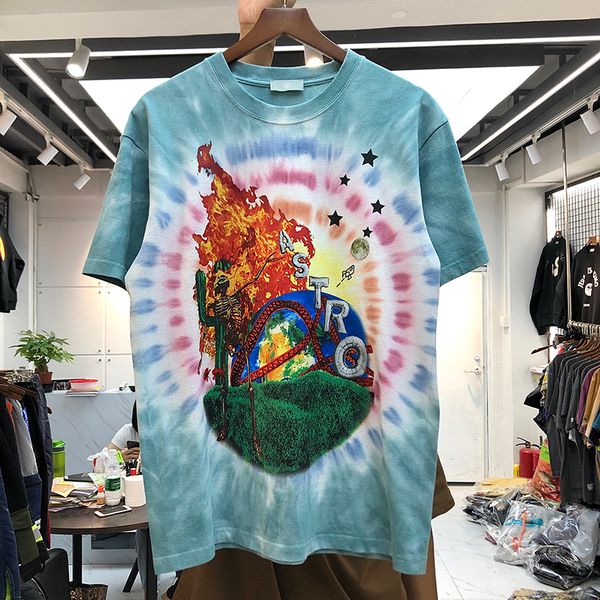 

travis sccot astroworld crew neck t shirt men women summer gunn, White;black