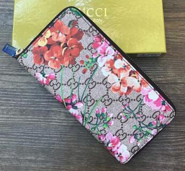 

Zippy wallet with additional credit card lot genuine leather women pur e cla ical famou de igner brand long wallet no box 1, Red;black