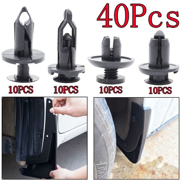 

40 pcs universal auto bumper fastener 8-10mm hole rivet retainer push engine cover car door trim panel clip fasteners 4