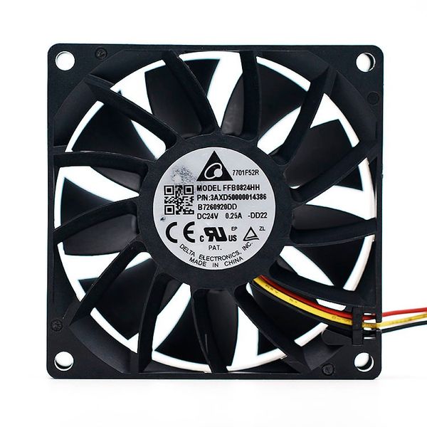 

delta delta ffb0824hh 8025 24v 0.25a speed measuring double ball heat dissipating fan with origin
