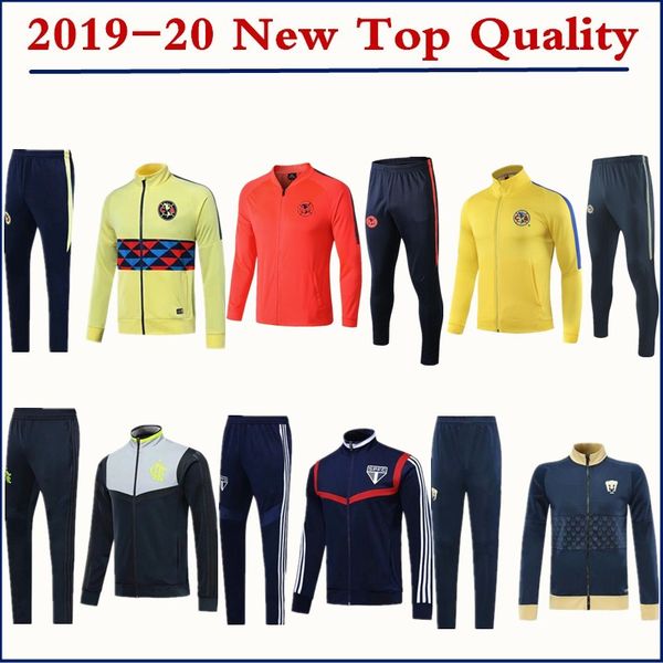 

2019 2020 flamengo training tracksuit core jacket squad drill 19 20 america lion zipper survetement sao paulo soccer training suit, Black