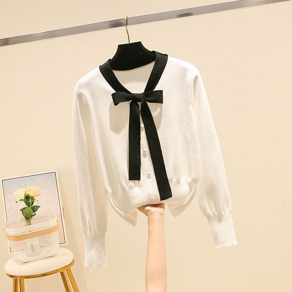 

мода женская осень зима письмо шаблон трикотажные свитера с длинными рукавами женские трикотаж пуловеры женские свитера элегантный вязать то, White;black