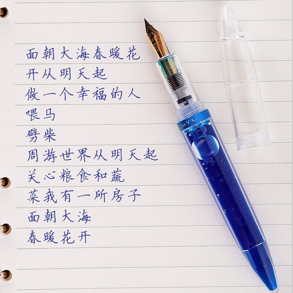 

piston fountain pen 4 colors refillable ink student's posture pens for writing calligraphy fountain pen school supply stationery