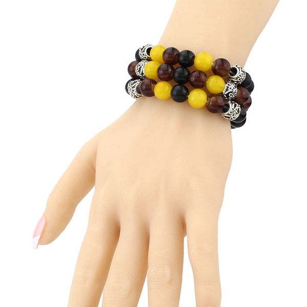 

stone bracelet men women energy stone essential oil lava rock black beads bracelet, Golden;silver