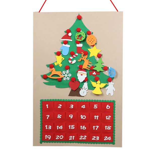 

christmas tree felt advent calendar countdown to christmas homemade advent calendar party decoration