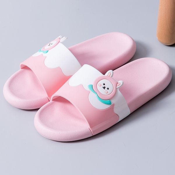 

tzldn 2020 couple indoor pvc home l sandals & slippers women cute animal summer non-slip bathroom home slippers wholesale, Black