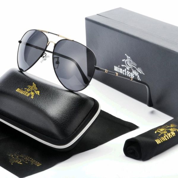 

men vintage aluminum polarized sunglasses classic brand sun glasses coating lens driving eyewear for men/women fml, Blue