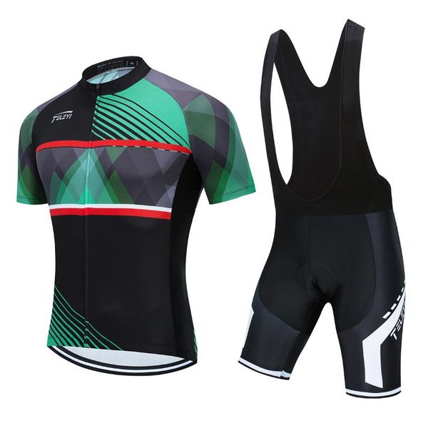 

2020 men's summer short sleeve cycling clothes kit mtb jersey shorts sets road bike clothing bicycle uniform dress maillot suits, Black;blue