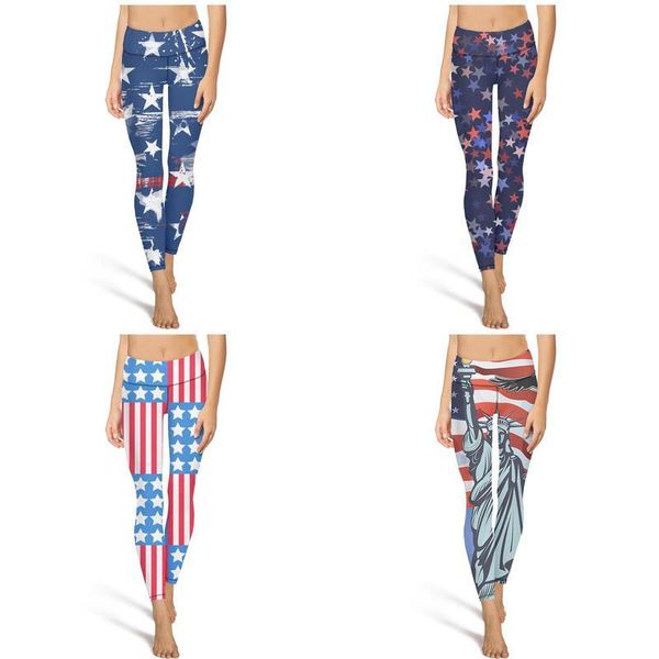 

us american flag srae texture fashion women's design yoga pants no feet casual soft suitable for running leggings usa colors day star o, Black