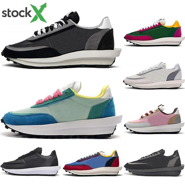

luxury sacai ldv waffle casual shoes for men women black white grey pine green gusto varsity blue sports sneakers 36-45