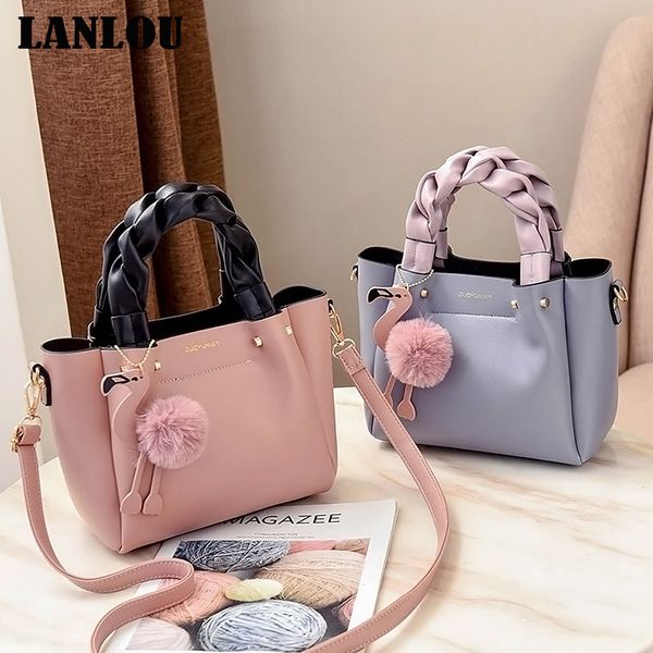 

lanlou hairball flamingo плеча сумки горячие новые роскошные сумки женские сумки дизайнерские сумки сумки женские 2019 женские crossbody