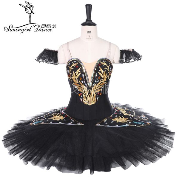 

women yagp black white professional tutu ballet stage costume for competiton bt9258, Black;red