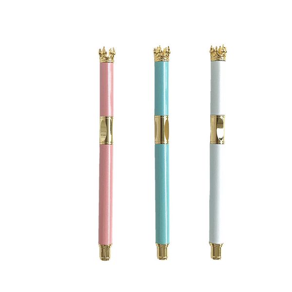 

1 pcs student metal steel girls practicing ink fountain pen office ink suction creative crown 3 kinds of appearance 43207