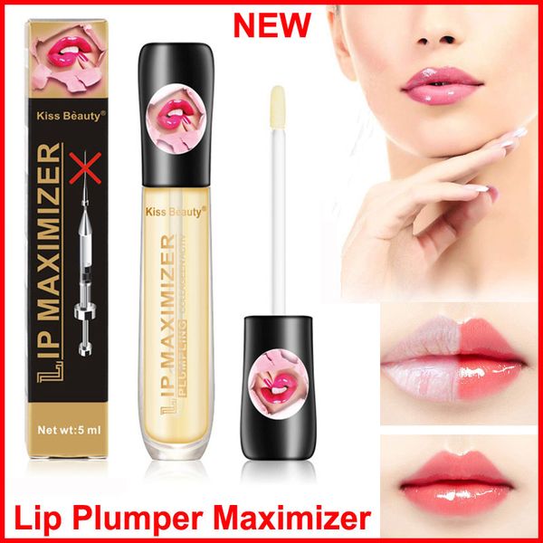 Sexy Lip Plumper Gloss Enhancer Lips Maximizer Plumping Care Serum Líquido Lip Gloss Mask Hidratante Aumentar Lábios Plump Makeup Kiss Beauty