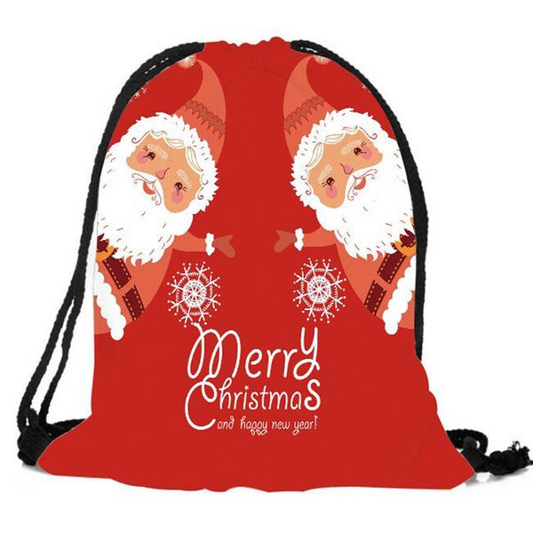 

echshine christmas candy bag drawstring bag satchel rucksack bundle pocket printing backpack drawstring backpack a30