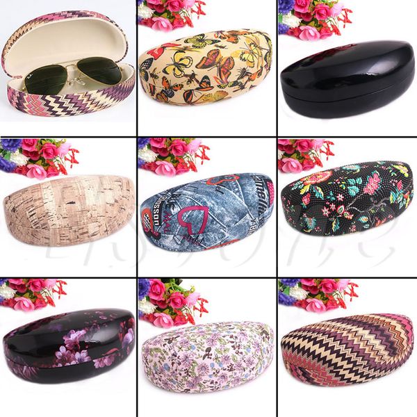 

portable eye glasses sunglasses clam shell hard large box protector holder, Silver