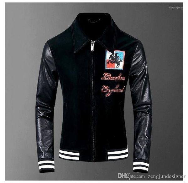 

black jackers stand collar long sleeve pu homme clothing fashion style casual apparel mens autumn designer, Black;brown