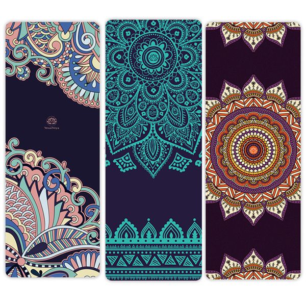 

yoga mat 2mm suede naturel rubber 185*62cm wet-dry non-slip folding fitness pilates yoga mat thin eco-friendly cover