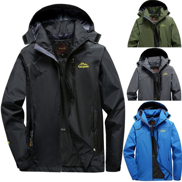 

autumn winter coat men's jacket coat casual new fashion men's outdoor pocket hoodie zipper sport outdoor assault 11.6, Black;brown
