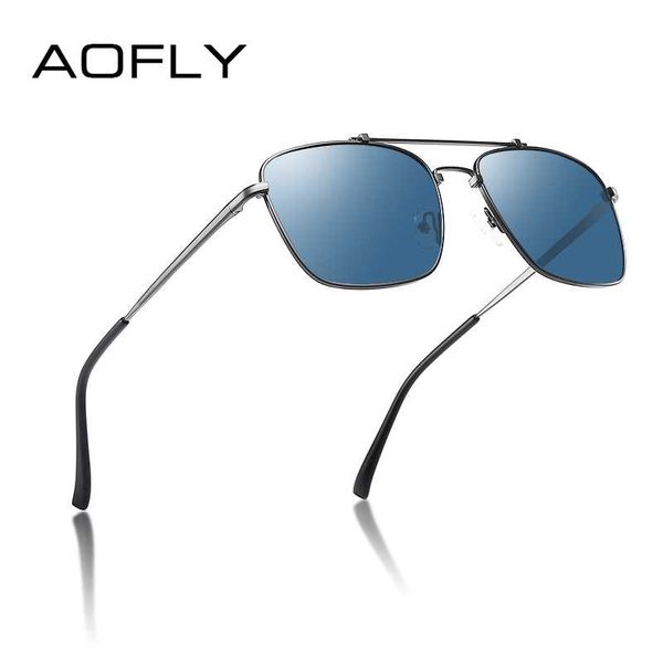 

aofly brand design square polarized sunglasses men women metal frame anti-glare fashion driving fishing sun glasses male uv400, White;black